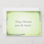 ヤモリのトカゲの熱帯クリスマス シーズンカード (裏面)
