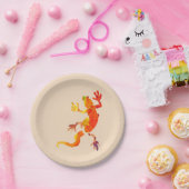 ヤモリのトカゲの野性生物の自然の誕生会 ペーパープレート (パーティー)