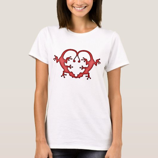 ヤモリのハート Tシャツ (正面)