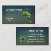 ヤモリの暗いリネン質 名刺 (正面/裏面)