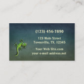 ヤモリの暗いリネン質 名刺 (裏面)