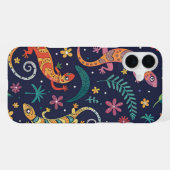 ヤモリの模様 iPhoneケース (裏面横)