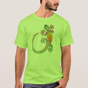 ヤモリの花の種族の芸術 Tシャツ