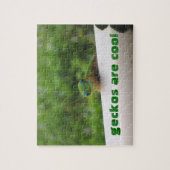 ヤモリはクールな動物のパズルです ジグソーパズル (縦)