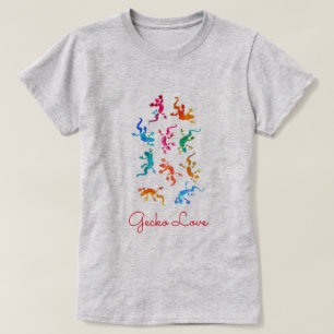ヤモリ愛かわいいトカゲのハ虫類の動物愛好家 Tシャツ
