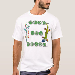 ヤモリ2に乗って下さい Tシャツ