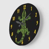 ヤモリ ラージ壁時計 (傾斜)