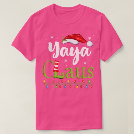 ヤヤクロースおもしろいおばあちゃんサンタパジャマスクリスマスI Tシャツ (デザイン正面)