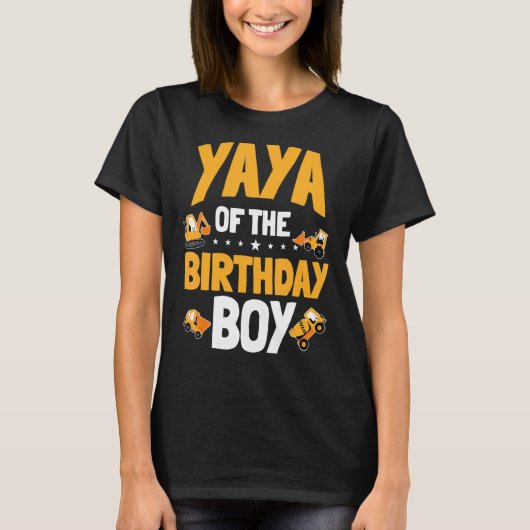 ヤヤヤオブザ誕生日ボーイ建築労働者Bday Tシャツ (正面)