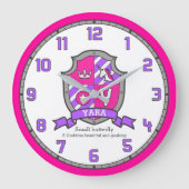 ヤラレターYの名前は紋章の騎士の盾を意味する ラージ壁時計 (正面)