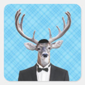 ヤルおもしろいムルクハッピーハヌッカディアブループレイド スクエアシール (正面)