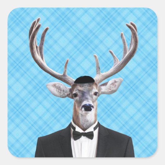 ヤルおもしろいムルクハッピーハヌッカディアブループレイド スクエアシール (正面)