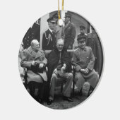 ヤルタの会議ルーズベルトスターリンChurchill 1945年 セラミックオーナメント (左)