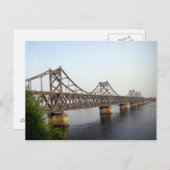 ヤル川に架かる新しい中国・朝鮮友好橋 ポストカード (正面/裏面)