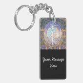 ヤンおよびハートの記号をyingの生命の樹 キーホルダー (正面左)