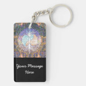 ヤンおよびハートの記号をyingの生命の樹 キーホルダー (裏面)