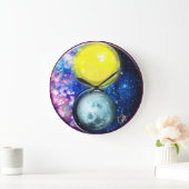 ヤンイン/太陽月 ラージ壁時計 (ホーム)