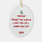 ヤンキースワップギフト – ホリー&ベリー セラミックオーナメント (右)