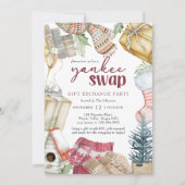 ヤンキースワップコージークリスマスプレゼント交換パーティー 招待状 (正面)