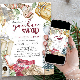 ヤンキースワップコージークリスマスプレゼント交換パーティー 招待状