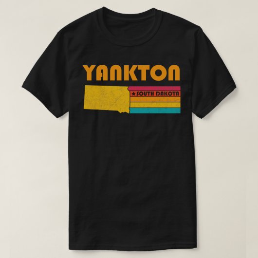 ヤンクトンサウスダコタヴィンテージ動揺して土産 Tシャツ (デザイン正面)