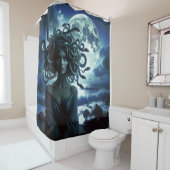 ヤングかわいらしメドゥーザムーン&海 シャワーカーテン (インサイチュ)