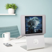 ヤングかわいらしメドゥーザムーン&海 シール (デスク上のノートパソコン)