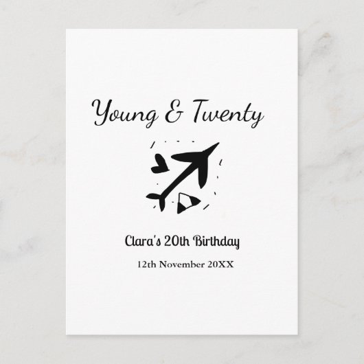 ヤングアンドトゥエンティーアドベンチャー ハッピーバースデー  名前 ポストカード (正面)