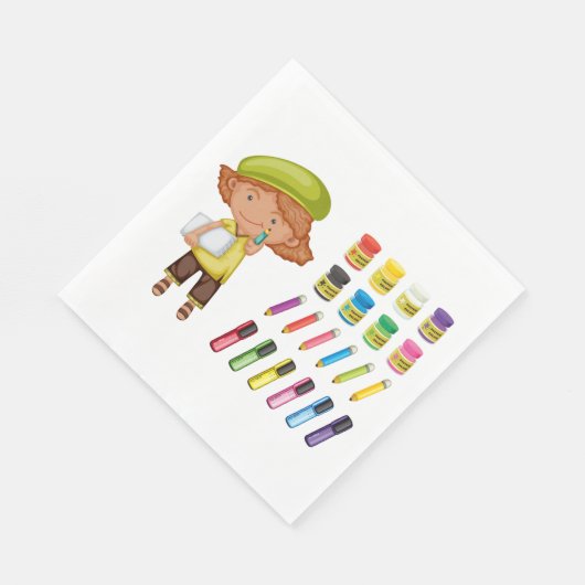 ヤングアーティスト紙ナプキンス スタンダードランチョンナプキン (角)