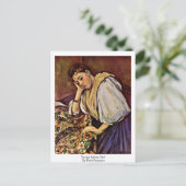 ヤングイタリアンガールバイポールセザンヌ ポストカード (スタンド正面)