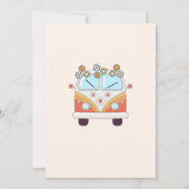 ヤングウィルサン レトロ フラワー 3歳 誕生日パーティー 招待状 (裏面)