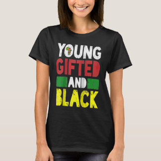 ヤングエドと黒人のアフリカプライド 黒人歴史月間 モノクロ Tシャツ