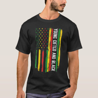 ヤングエドと黒人の歴史 アフロ アフリカンプライド キッズ Tシャツ
