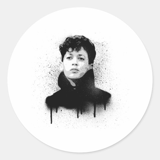 ヤングカマラハリスグラフィティアート ラウンドシール (正面)