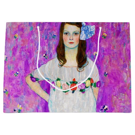 ヤングガールグスタフクリムトラージ抱き枕 ラージペーパーバッグ (正面)