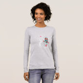 ヤングガールスキーヤー 名前をカスタムする|クリスマスプレゼント スウェットシャツ (正面フル)