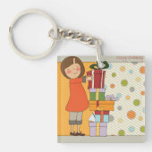 ヤングガールハッピーバースデー キーホルダー (正面)