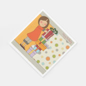 ヤングガールハッピーバースデー スタンダードランチョンナプキン (角)