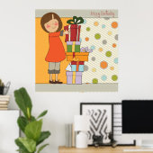 ヤングガールハッピーバースデー ポスター (ホームオフィス)