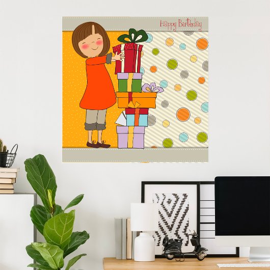 ヤングガールハッピーバースデー ポスター