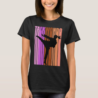 ヤングガールレトロ空手誕生日赤白青Bl Tシャツ