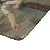 ヤングガール食べ物を与えズ・ザ・ドーヴ（Emile Munier著） カッティングボード (角)