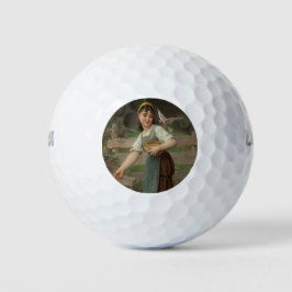 ヤングガール食べ物を与えズ・ザ・ドーヴ（Emile Munier著） ゴルフボール