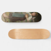 ヤングガール食べ物を与えズ・ザ・ドーヴ（Emile Munier著） スケートボード (横)