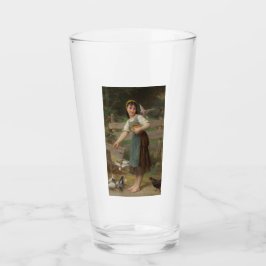 ヤングガール食べ物を与えズ・ザ・ドーヴ（Emile Munier著） タンブラーグラス