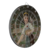 ヤングガール食べ物を与えズ・ザ・ドーヴ（Emile Munier著） ダーツボード (正面左)