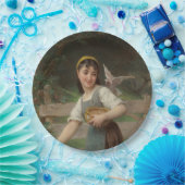 ヤングガール食べ物を与えズ・ザ・ドーヴ（Emile Munier著） ペーパープレート (パーティー)