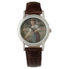 ヤングガール食べ物を与えズ・ザ・ドーヴ（Emile Munier著） 腕時計