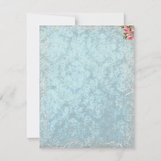 ヤングクイーンマリーアントワネットピンクローズ招待状 招待状 (裏面)