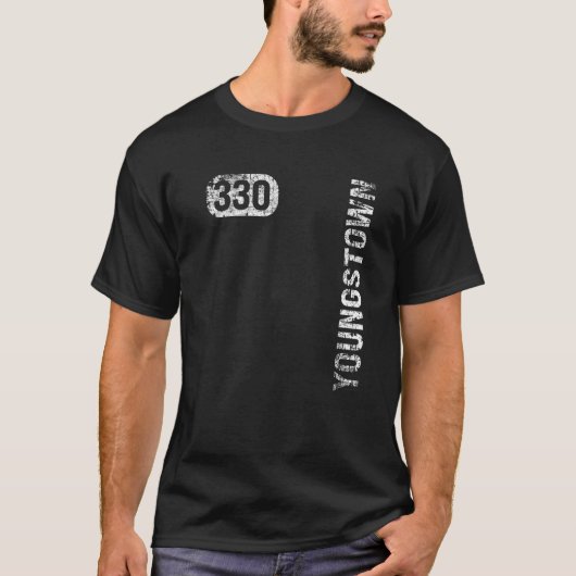 ヤングズタウン オハイオ州 330 エリアコード ヴィンテージ レトロ Tシャツ (正面)
